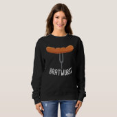 Bratwurst-worst op Duitse vorkworst Trui (Voorkant volledig)