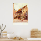 Bratwurstglöcklein, Nürnberg Duitsland 1910  Poster (Keuken)