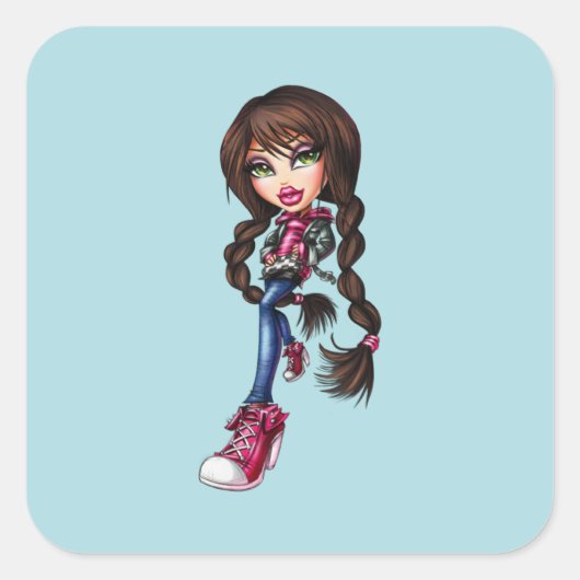 Bratz Vierkante Sticker (Voorkant)