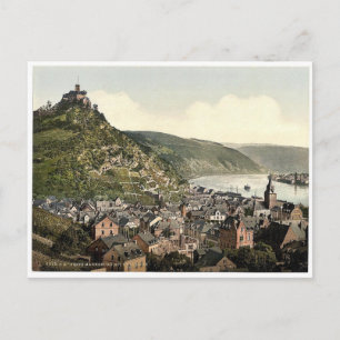 Braubach en Marksburg, de Rijn, Duitsland Briefkaart