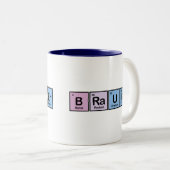 Brauer gemaakt van elementen tweekleurige koffiemok (Voorkant rechts)