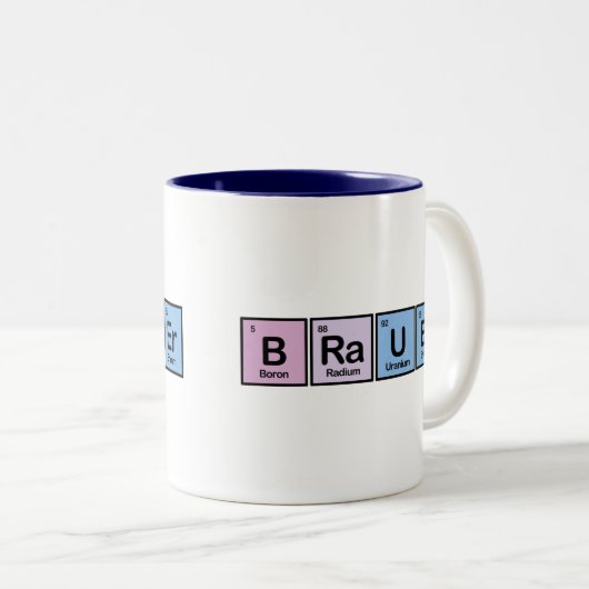 Brauer gemaakt van elementen tweekleurige koffiemok (Voorkant rechts)