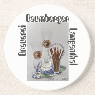 Brauerei Baumberger Langenthal Bierdeckel Zandsteen Onderzetter