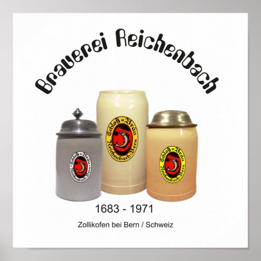 Brauerei Reichenbach Bern Poster (Voorkant)