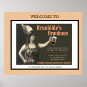 BRAUHAUS BAR POSTER BRUNHILDE (Voorkant)