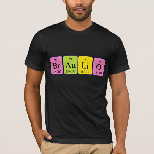 Braulio periodiek systeem naam shirt (Voorkant)