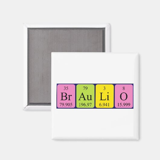 Braulio periodiek table name magnet (Voorkant / Achterkant)