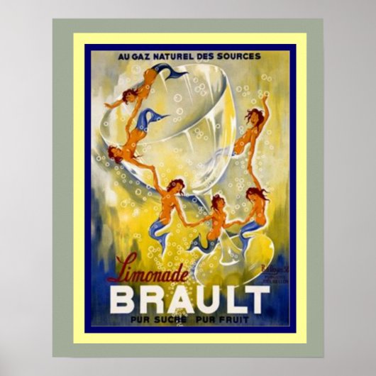 Brault Limonade French Ad Poster 16 x 20 (Voorkant)