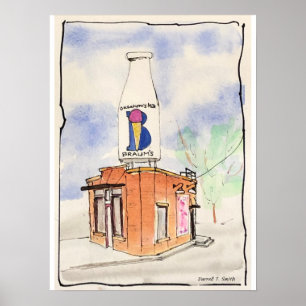 Braums Milk Bottle Building - Oklahoma City, OK Poster