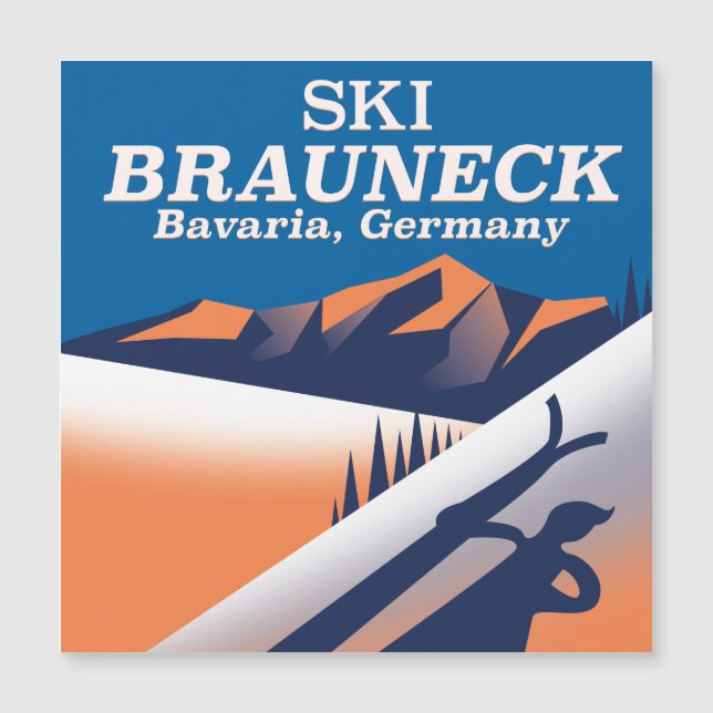 Brauneck Bavaria,  ski-poster. (Voorkant)