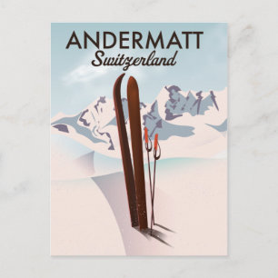 Brauneck Beieren, Duitsland Ski-poster Briefkaart