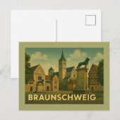 Braunschweig Duitsland Stad Kunst Briefkaart (Voorkant / Achterkant)