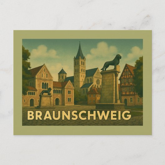 Braunschweig Duitsland Stad Kunst Briefkaart (Voorkant)