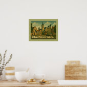 Braunschweig Duitsland Stad Kunst Poster (Keuken)