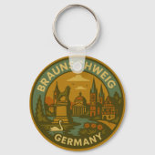 Braunschweig Duitsland Stadsbeeld Sleutelhanger (Achterkant)