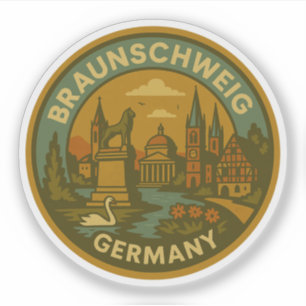 Braunschweig Duitsland Stadsbeeld Sticker