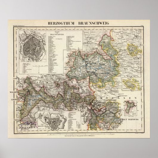 Braunschweig en Wolfenbutte Duitsland Poster (Voorkant)