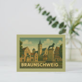 Braunschweig Germany City Art Briefkaart (Staand voorkant)