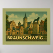 Braunschweig Germany City Art Poster (Voorkant)