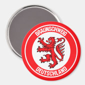 Braunschweig Round Emblem Magneet (Voorkant / Achterkant)