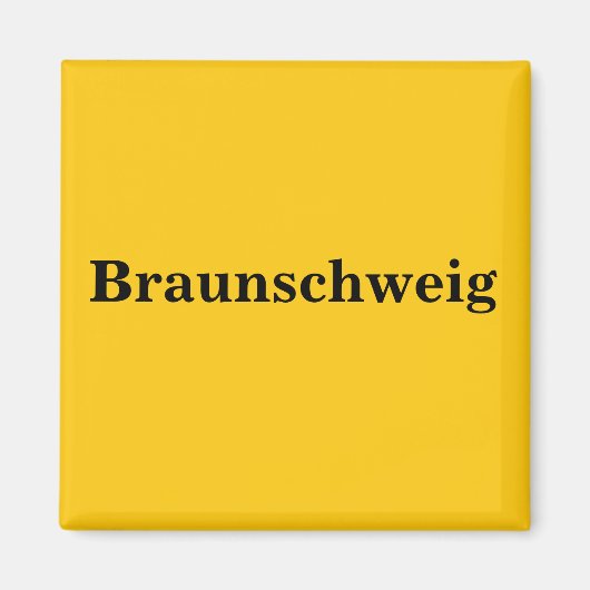 Braunschweig Schild Goud Gleb Magneet (Voorkant)