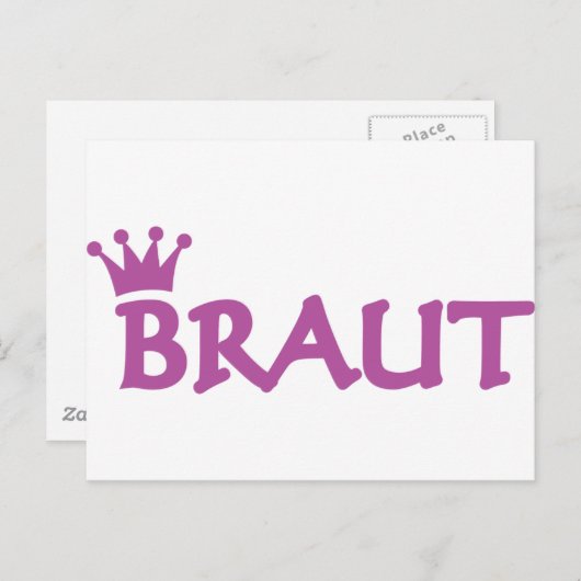 Braut pictogram briefkaart (Voorkant / Achterkant)