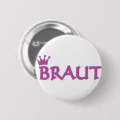 Braut pictogram ronde button 5,7 cm (Voorkant /achterkant)