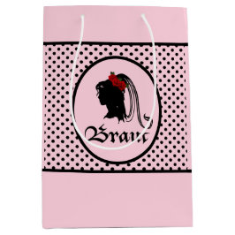 Braut Rosen Schleier Glück Hochzeit Rosa Punkte Medium Cadeauzakje