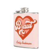 Braut und Team Braut Bachelorette Retro Herz Heupfles (Links)