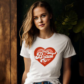 Braut Und Team Braut Bachelorette Retro Herz T-shirt