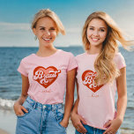Braut und Team Braut Bachelorette Retro Herz T-shirt<br><div class="desc">Braut und Team Braut Bachelorette Retro Herz T-shirt Bruid T-shirt Bachelorette Retro Bride T-shirt  bruid om bruid bruid bruid Tribe</div>