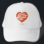 Braut und Team Braut Bachelorette Retro Herz Trucker Pet<br><div class="desc">Braut und Team Braut Bachelorette Retro Herz Trucker Hoed Kappe Cappy  Bruid Om Bruid's Maid Bride Tribe</div>