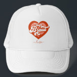Braut und Team Braut Bachelorette Retro Herz Trucker Pet<br><div class="desc">Braut und Team Braut Bachelorette Retro Herz Trucker Hoed Kappe Cappy  Bruid Om Bruid's Maid Bride Tribe</div>