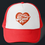 Braut und Team Braut Bachelorette Retro Herz Trucker Pet<br><div class="desc">Braut und Team Braut Bachelorette Retro Herz Trucker Hoed Kappe Cappy  Bruid Om Bruid's Maid Bride Tribe</div>