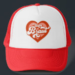 Braut und Team Braut Bachelorette Retro Herz Trucker Pet<br><div class="desc">Braut und Team Braut Bachelorette Retro Herz Trucker Hoed Kappe Cappy  Bruid Om Bruid's Maid Bride Tribe</div>