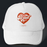 Braut und Team Braut Bachelorette Retro Herz Trucker Pet<br><div class="desc">Braut und Team Braut Bachelorette Retro Herz Trucker Hoed Kappe Cappy  Bruid Om Bruid's Maid Bride Tribe</div>