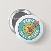 Brave Adventureer Ronde Button 5,7 Cm (Voorkant /achterkant)
