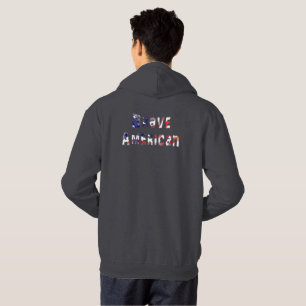 Brave American Distress Text Hoodie