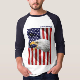 Brave American Eagle, de Amerikaanse vlag, patriot T-shirt