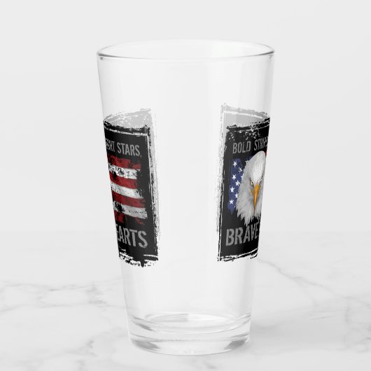 Brave American Hearts Glas (Rechts)
