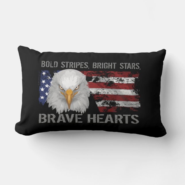 Brave American Hearts Kussen (Voorkant)