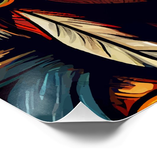 Brave and Bold: De Aztec Warrior Rises Perfect Poster (Hoek)