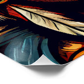 Brave and Bold: De Aztec Warrior Rises Perfect Poster (Hoek)