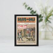 Brave and Bold Serial Western Comic Book- 1906 Briefkaart (Staand voorkant)