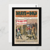 Brave and Bold Serial Western Comic Book- 1906 Briefkaart (Voorkant / Achterkant)