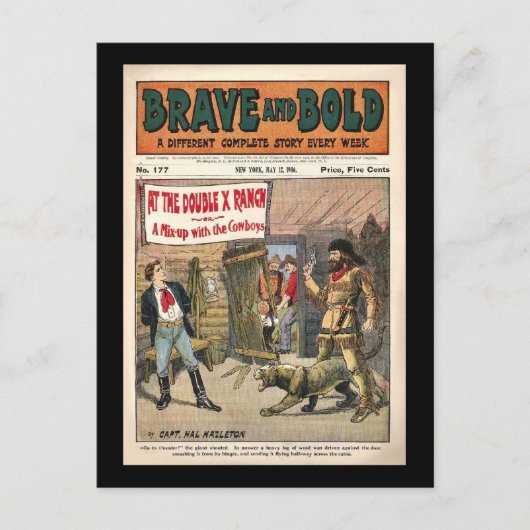 Brave and Bold Serial Western Comic Book- 1906 Briefkaart (Voorkant)