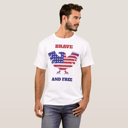 Brave And Free T-shirt (Voorkant volledig)