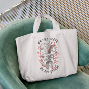 Brave and Strong Women Canvas tas