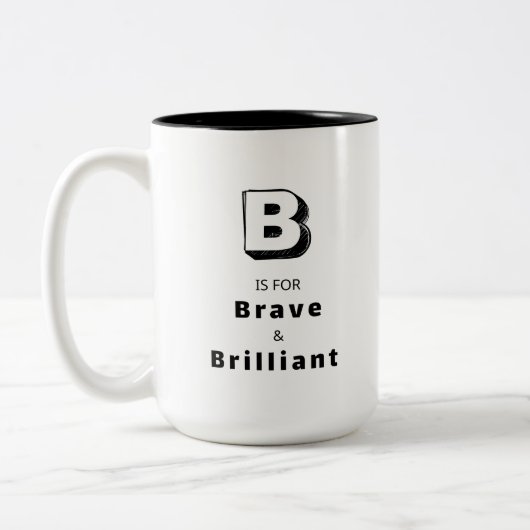 Brave B - Persoonlijke luxe lof mok (Links)