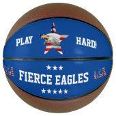 Brave Bald Eagle, de Amerikaanse vlag, Star Basketbal (Voorkant)